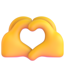 Heart hands emoji